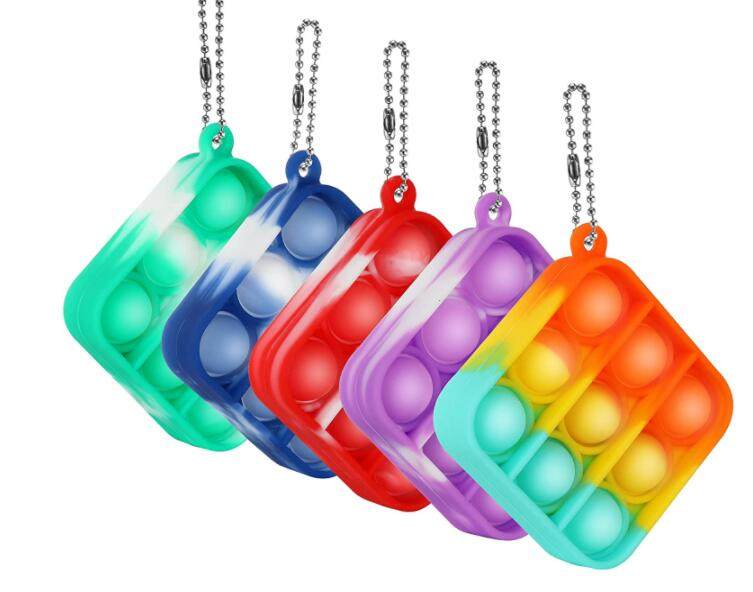 customise silicone pop push bubble key chain for promotional gift project