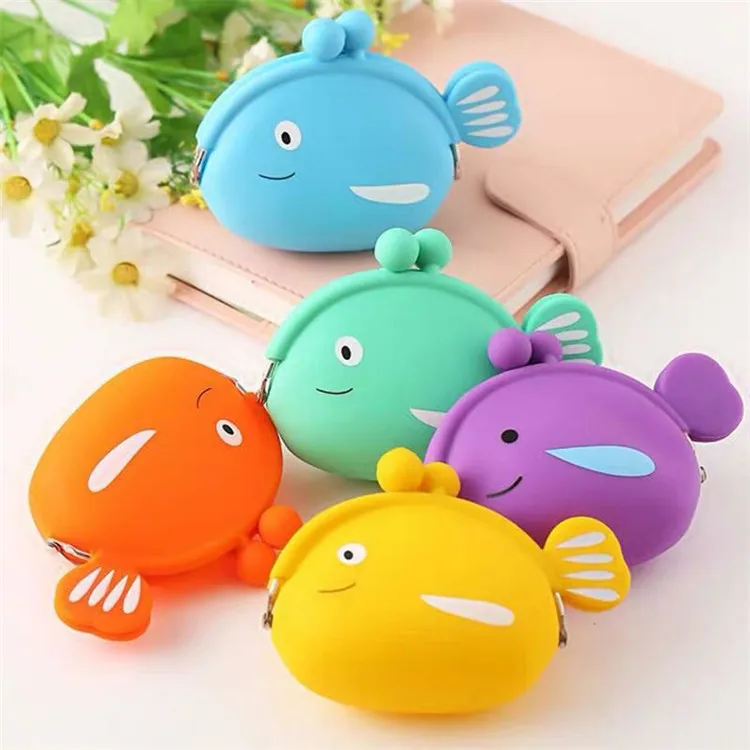 Silicone Fish Coin Purse OEM Design Mini Coin Bag