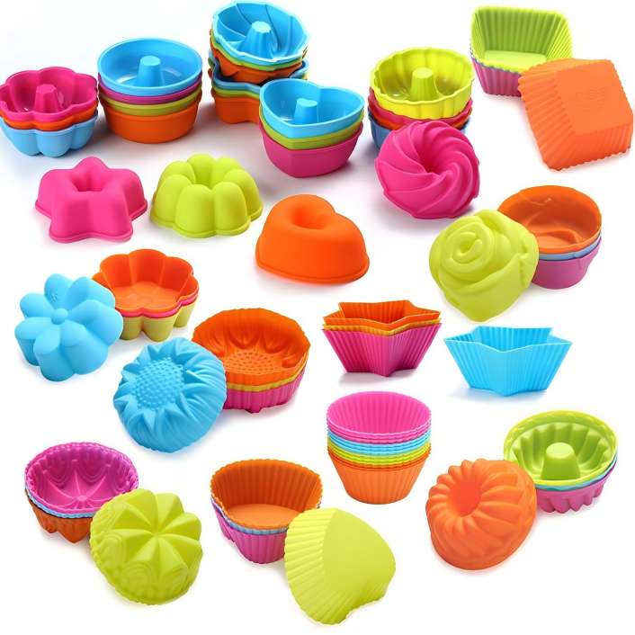 Mini Silicone Baking Cups  Pumpkin/Mini Bundt Muffin Cake Pan