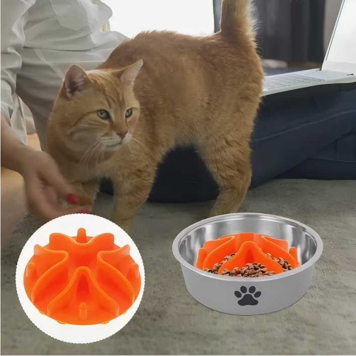 Silicone Slow Feeder Dog Bowls Insert  With Suction Cup